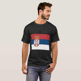 T-shirt Drapeau Serbie