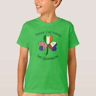 T-shirt Drapeau Shamrock personnalisé Irlandais Philippin