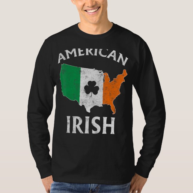 T-shirt Drapeau shamrock St Patrick S Day Irish Prid (Devant)