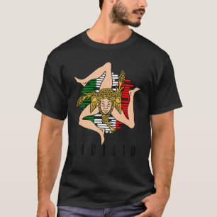 T-shirt Drapeau Sicile Sicile Palerme Italie