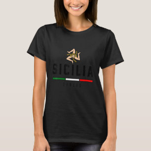 T-shirt Drapeau Sicile Sicile Palerme Italie