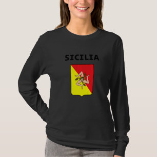 T-shirt Drapeau Sicile Sicile Palerme Italie  3