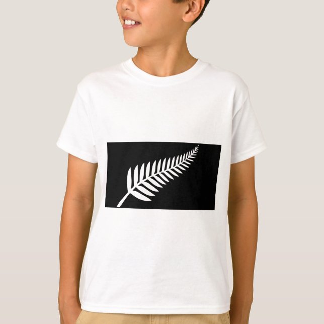 T-shirt Drapeau Silver Fern (Nouvelle-Zélande) (Devant)