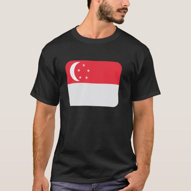 T-shirt Drapeau Singapour (Devant)