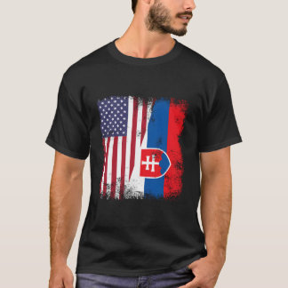 T-shirt Drapeau slovaque slovaquie moitié - Slovaquie État