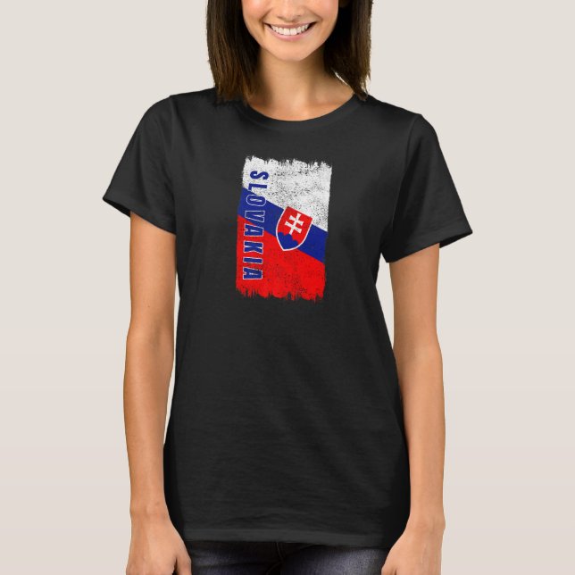 T-shirt Drapeau slovaque Slovensko Bratislava Premium (Devant)