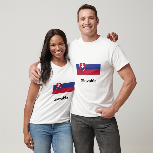 T-shirt Drapeau Slovaquie (Unisexe)