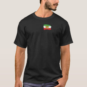 T-shirt Drapeau solaire du lion iranien, Drapeau iranien,