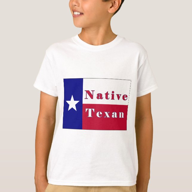T-shirt Drapeau solitaire texan indigène d'étoile (Devant)