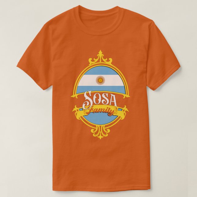 T-shirt Drapeau Sosa Family Argentina (Design devant)