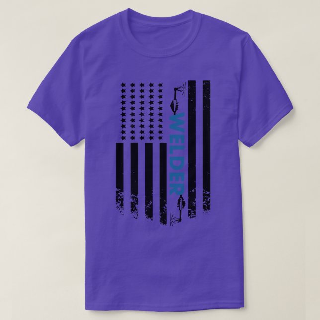 T-shirt Drapeau soudeur américain (Design devant)