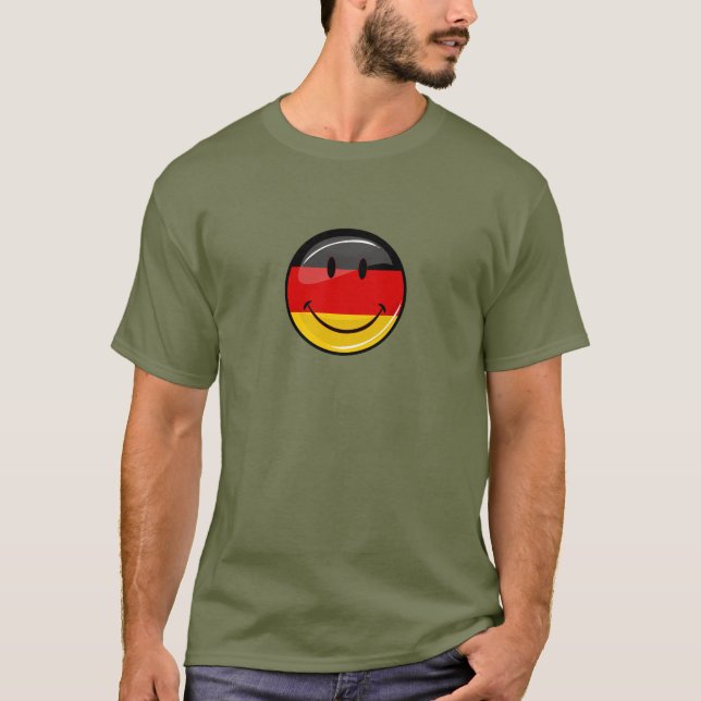 T-shirt Drapeau souriant allemand (Devant)