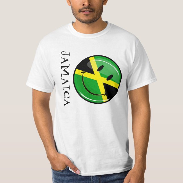 T-shirt Drapeau souriant jamaïcain (Devant)