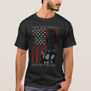 T-shirt Drapeau Spartan Guerrier Américain T Chemise