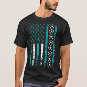 T-shirt Drapeau sportif américain Football Sensibilisation