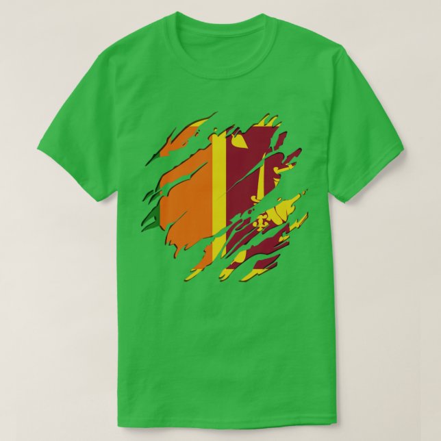 T-shirt Drapeau Sri Lanka (Design devant)