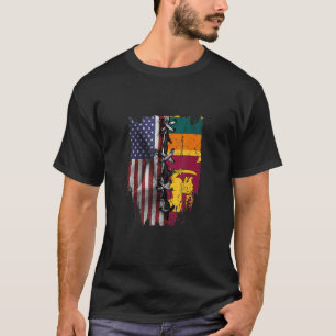 T-shirt Drapeau Sri Lanka américain cultivé