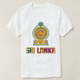 T-shirt Drapeau Sri Lanka et blason Patriotique