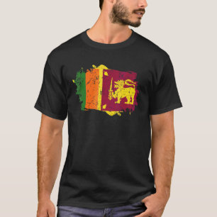T-shirt Drapeau Sri Lanka Grunge Drapeau de pays Sri Lanka