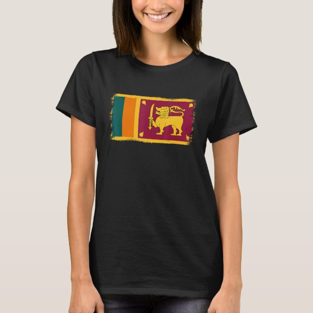 T-shirt Drapeau Sri Lankais Sri Lanka (Devant)