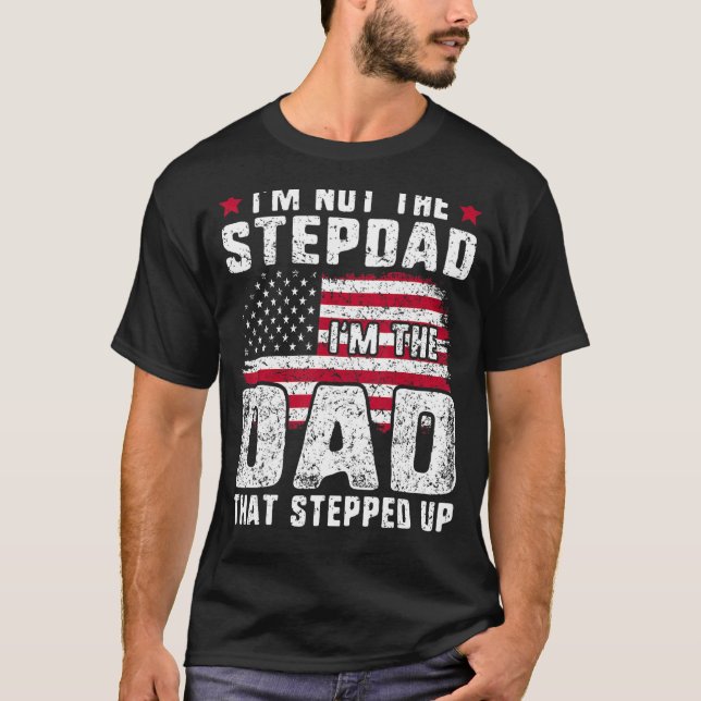 T-shirt Drapeau Stepdad USA Drapeau Stepfath (Devant)