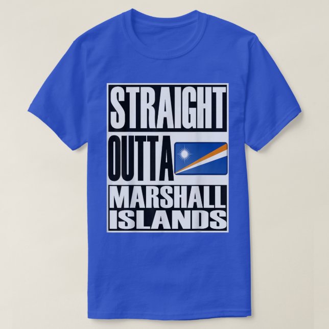 T-shirt Drapeau Storecastle droit devant les îles Marshall (Design devant)
