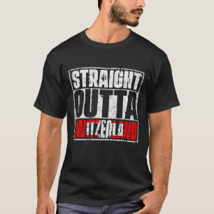 T-shirt Drapeau Stright Outta suisse