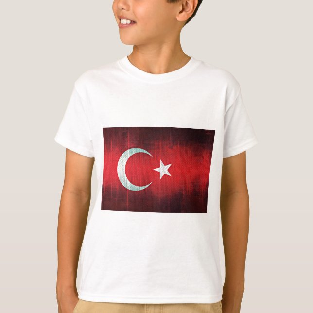 T-shirt Drapeau stylisé de la Turquie (Devant)