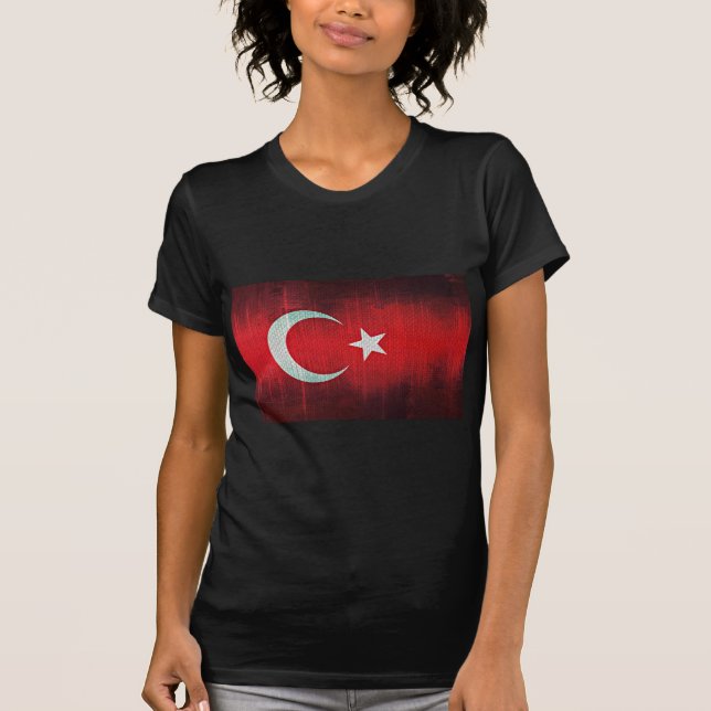 T-shirt Drapeau stylisé de la Turquie (Devant)