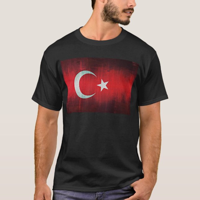 T-shirt Drapeau stylisé de la Turquie (Devant)