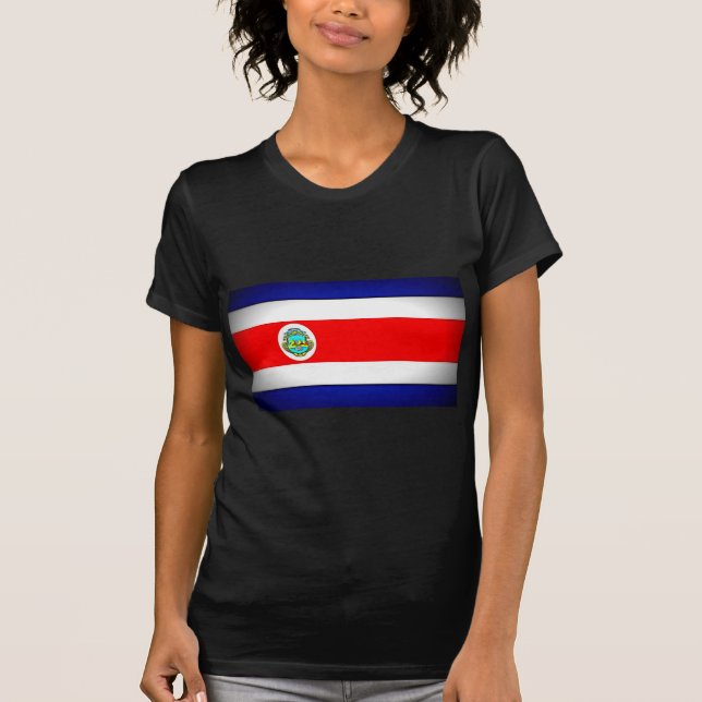T-shirt Drapeau stylisé du Costa Rica (Devant)
