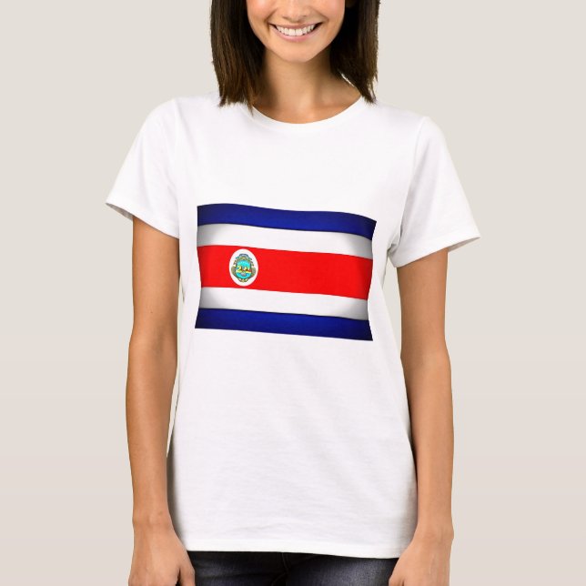 T-shirt Drapeau stylisé du Costa Rica (Devant)