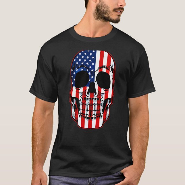 T-shirt Drapeau sucre américain Drapeau 4 juillet Cool Pat (Devant)