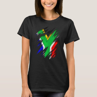 T-shirt Drapeau Sud-Africain Za Zaf