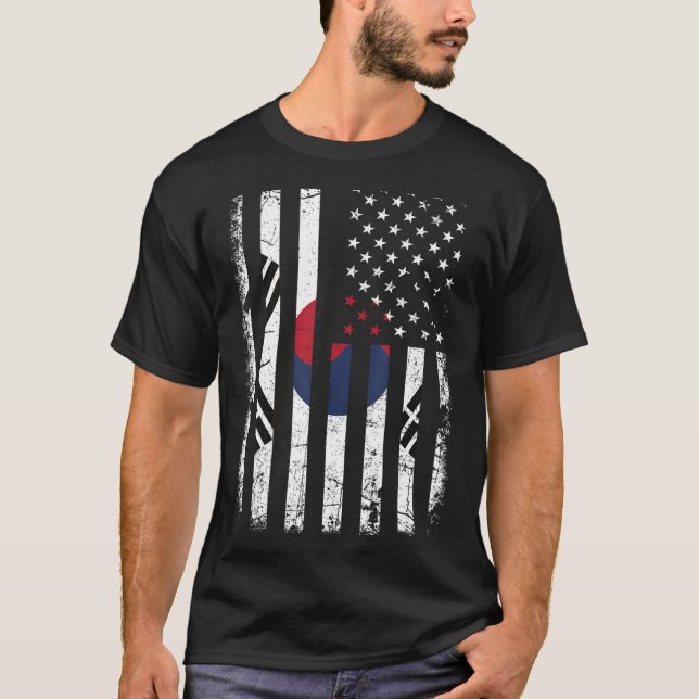 T-shirt Drapeau sud-coréen Amérique du Sud Pri (Devant)