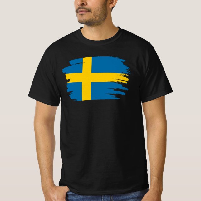 T-shirt Drapeau Suède (Devant)