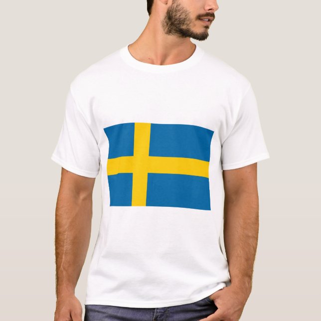 T-shirt Drapeau Suède (Devant)