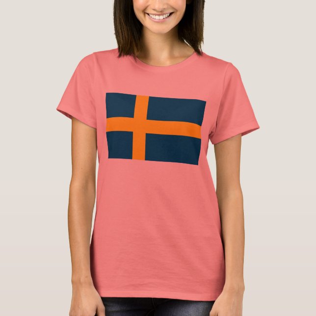 T-shirt Drapeau Suède (Devant)