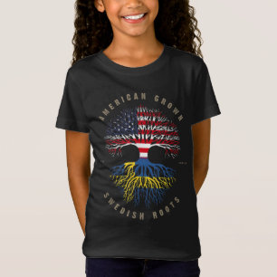 T-Shirt Drapeau suédois américain cultivé racines suédoise