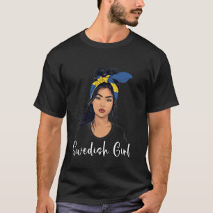 T-shirt Drapeau suédois Héritage Costume fille Souvenirs S