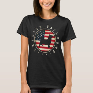T-shirt Drapeau suédois Vallhund USA 4 juillet Chien Maman