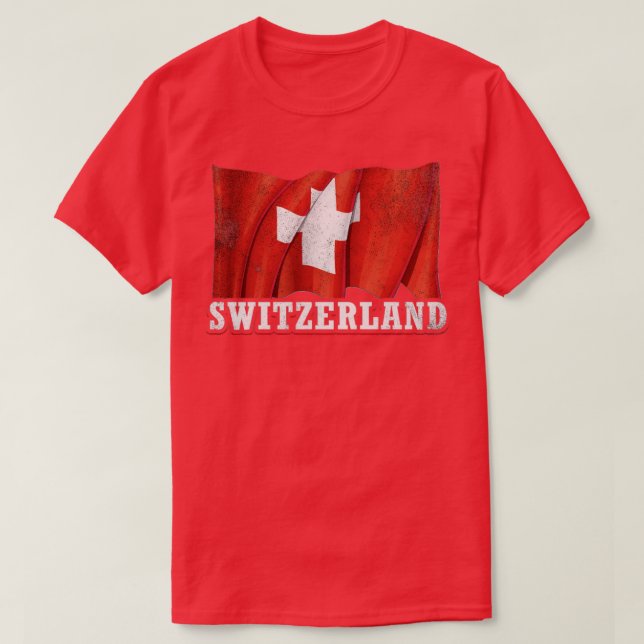 T-shirt Drapeau Suisse (Design devant)