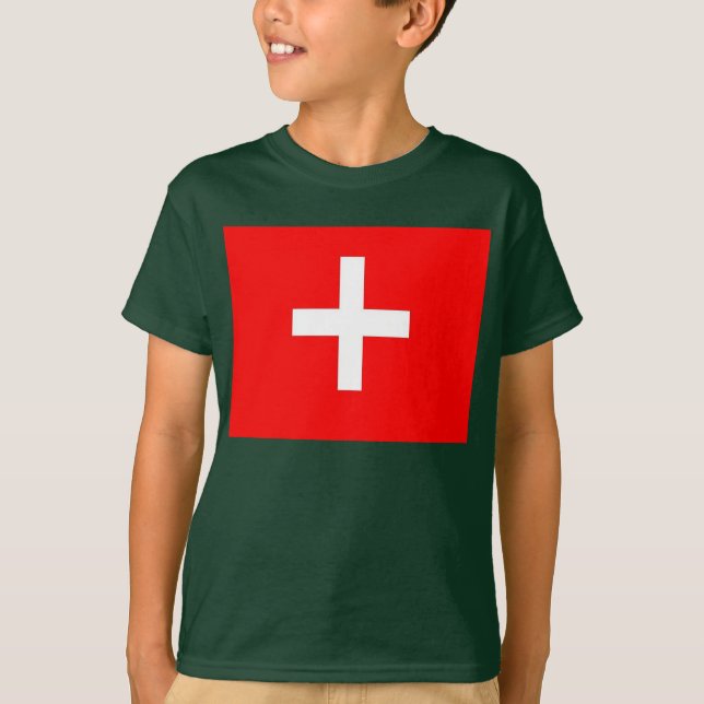 T-shirt Drapeau suisse (Devant)