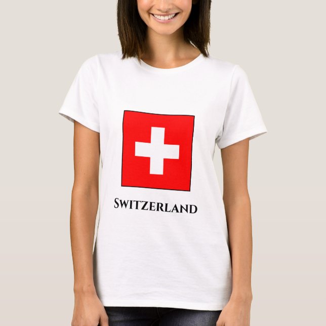 T-shirt Drapeau suisse (Devant)