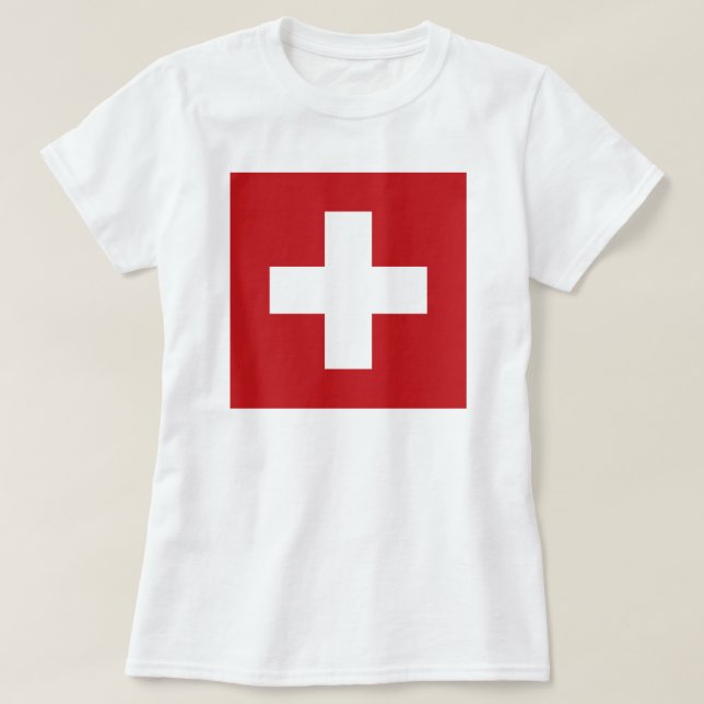 T-shirt Drapeau Suisse (Design devant)