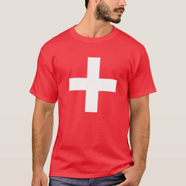 T-shirt drapeau suisse (Devant)