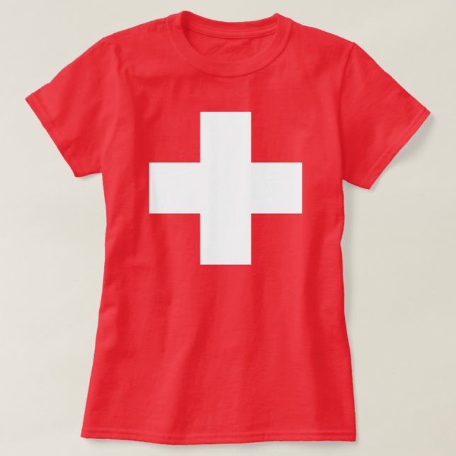 T-shirt Drapeau Suisse (Design devant)