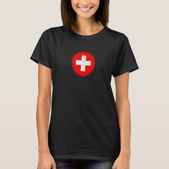 T-shirt Drapeau Suisse Fier Suisse   (Devant)