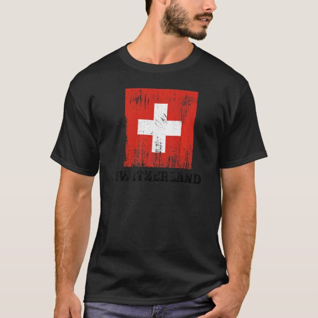T-shirt Drapeau suisse Fierté Drapeau suisse (Devant)