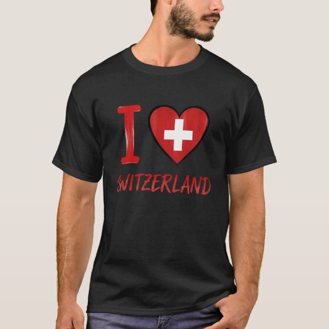T-shirt Drapeau Suisse Fierté Suisse Manches Longues (Devant)